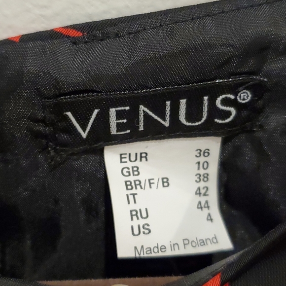 Venus Leopard Print Cap Sleeve Fitted Dress Red - Picture 6 of 12